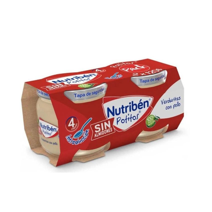 Nutribén Pot Légumes Avec Poulet (2 Bocaux 120 G)