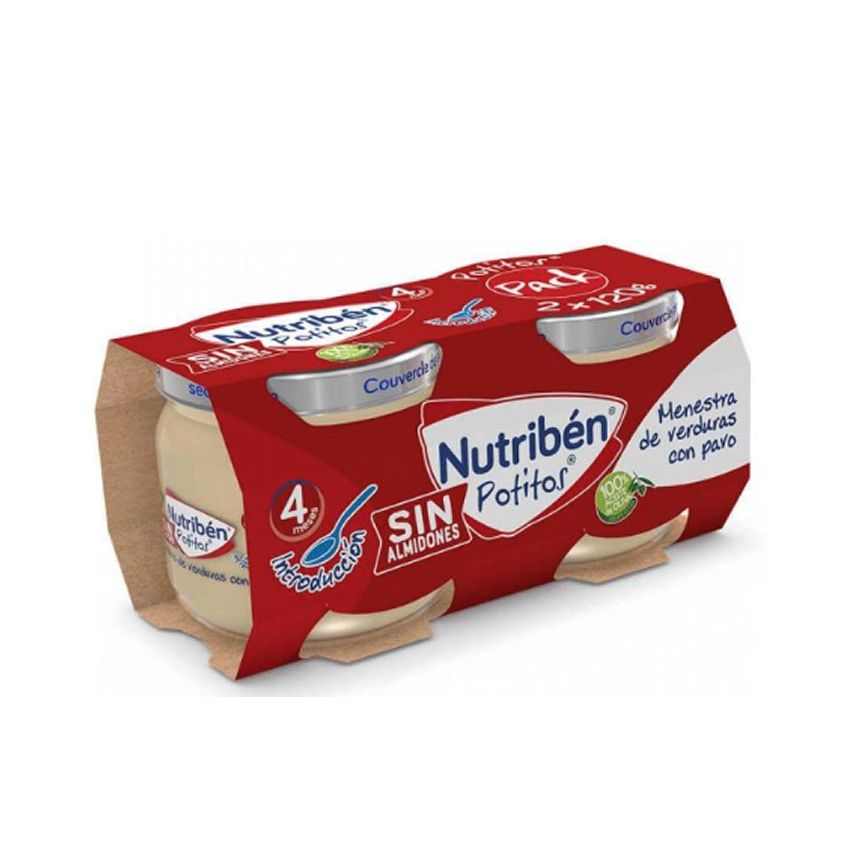 Nutribén Pot Ragoût De Légumes Avec Bœuf 2 Bocaux 120 G