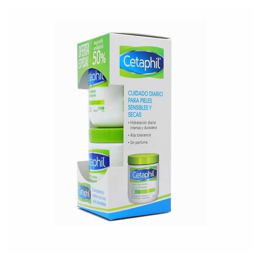 Cetaphil Crème Hydratante Peaux Sensibles Et Sèches 2X453G
