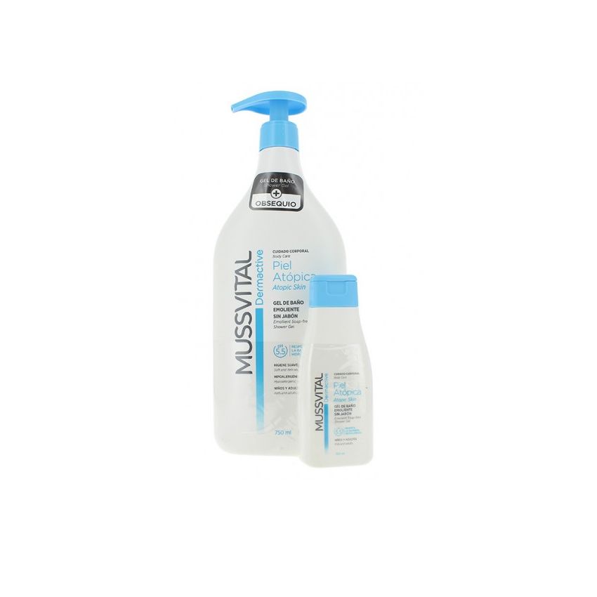 Mussvital Dermactive Gel Douche Peau Atopique 750Ml+100Ml