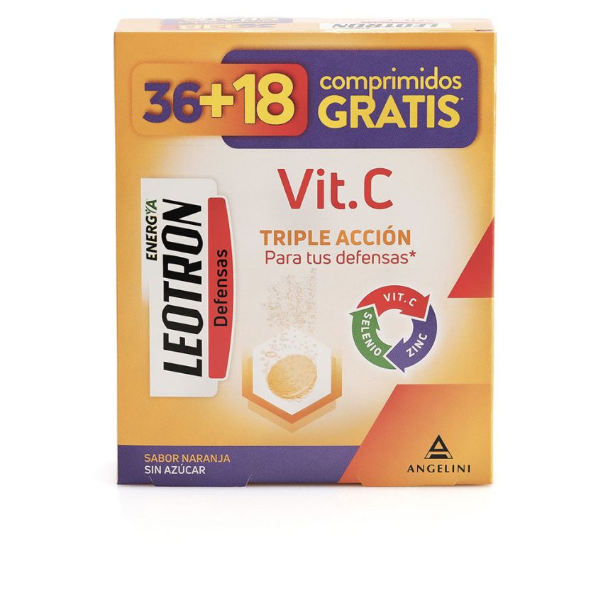 Vitamine C Triple Action Comprimés Effervescents 36 + 18 En Cadeau #Orange - 54 U
