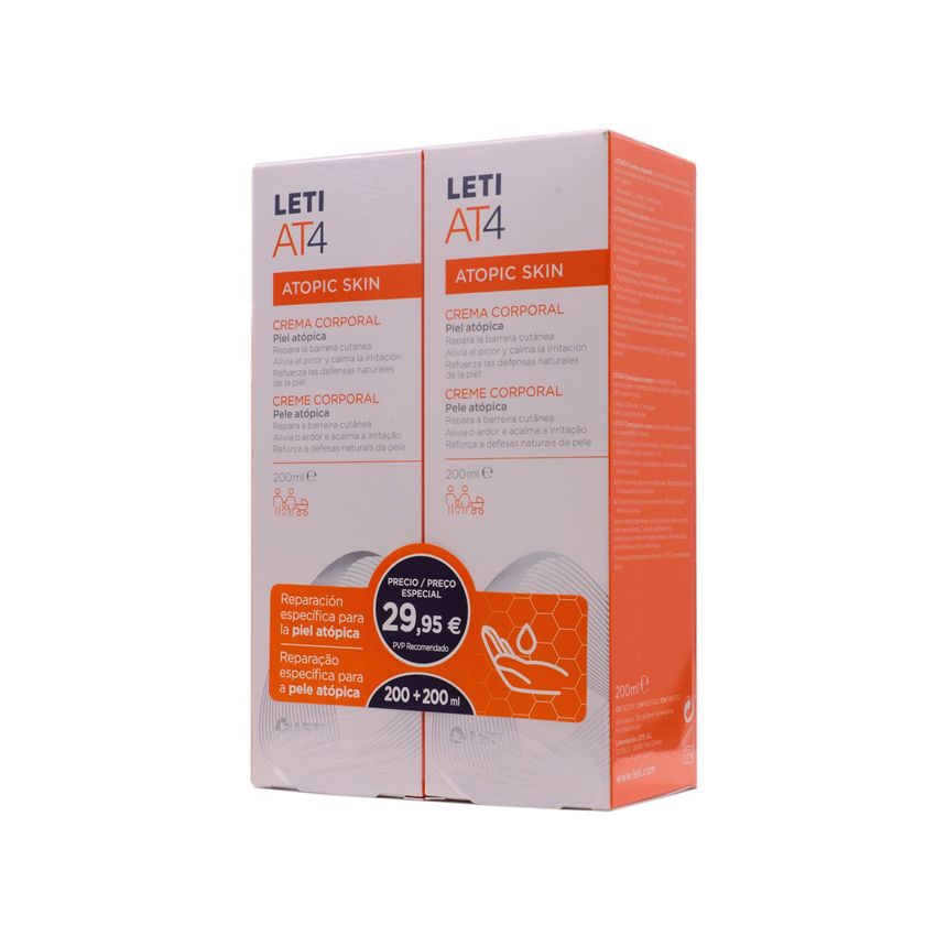 Leti At4 Body Cream 2X200Ml Set 2 Pieces