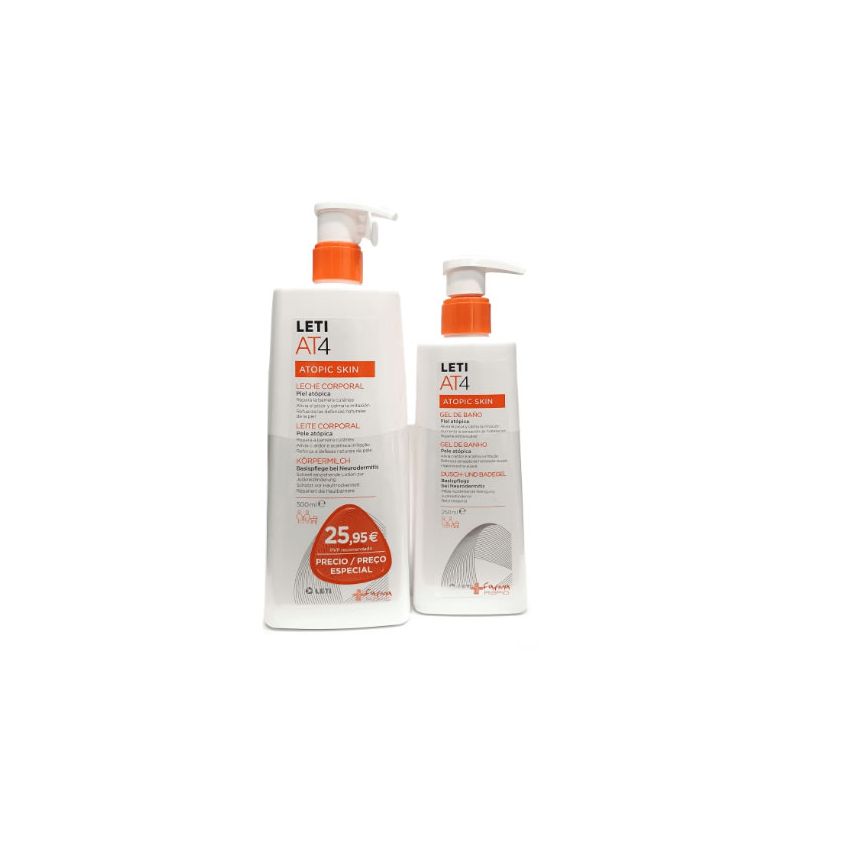 Leti At4 Atopic Skin Body Milk 500Ml + Gel At4 250Ml