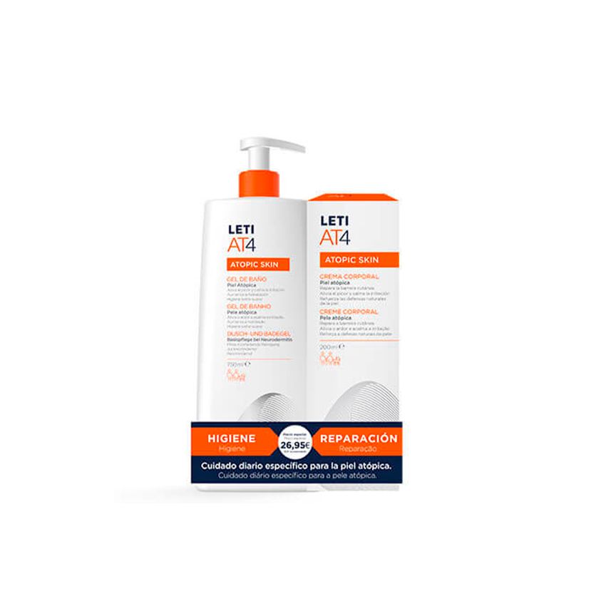 Leti At4 Gel Bain Ultra Graisseux 750 Ml + 200 Ml
