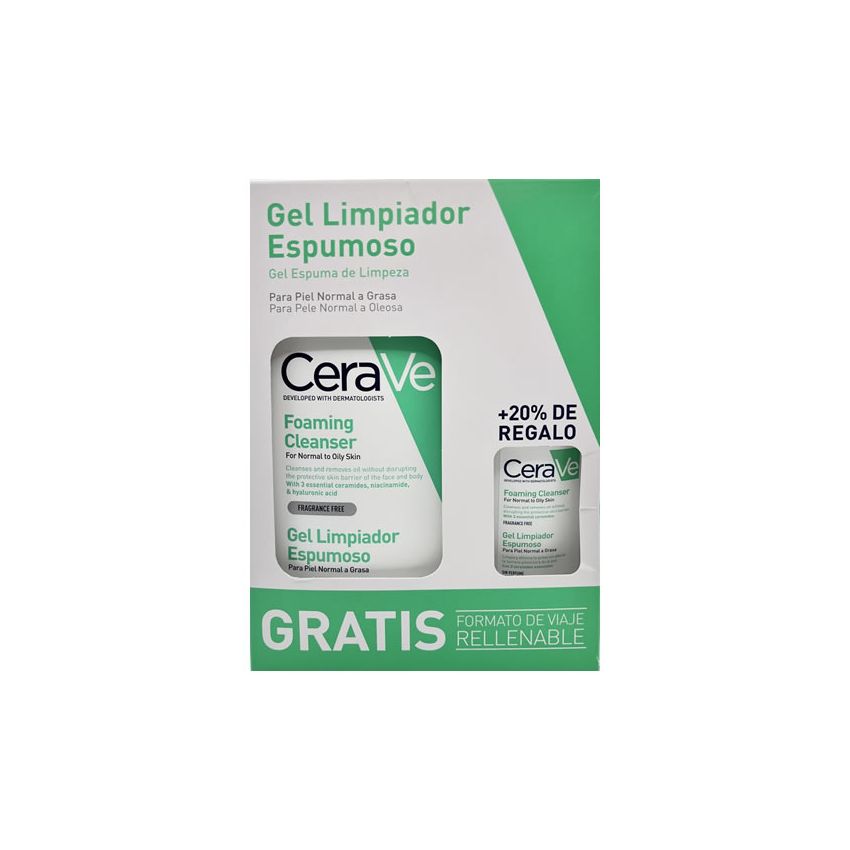 Cerave Gel Nettoyant Moussant  473Ml Coffret 2 Produits