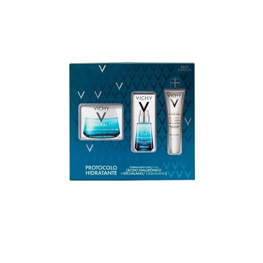Vichy Mineral 89 Hydration Boost Cream 72H 50Ml Coffret 3 Produits
