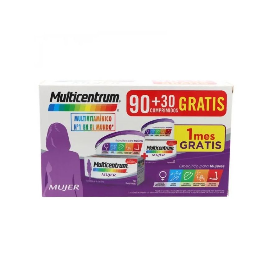 Multicentrum Women Pack 90 + 30 Tablets Set 2 Pieces