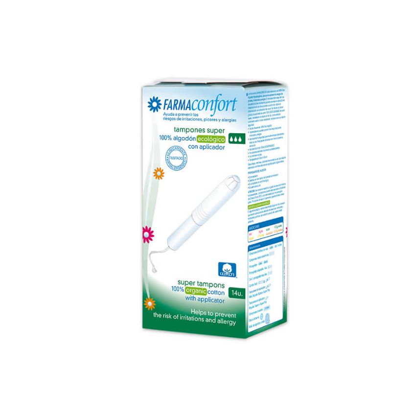 Farmaconfort Tampons Coton Avec Applicateur Taille Super 14 Unités