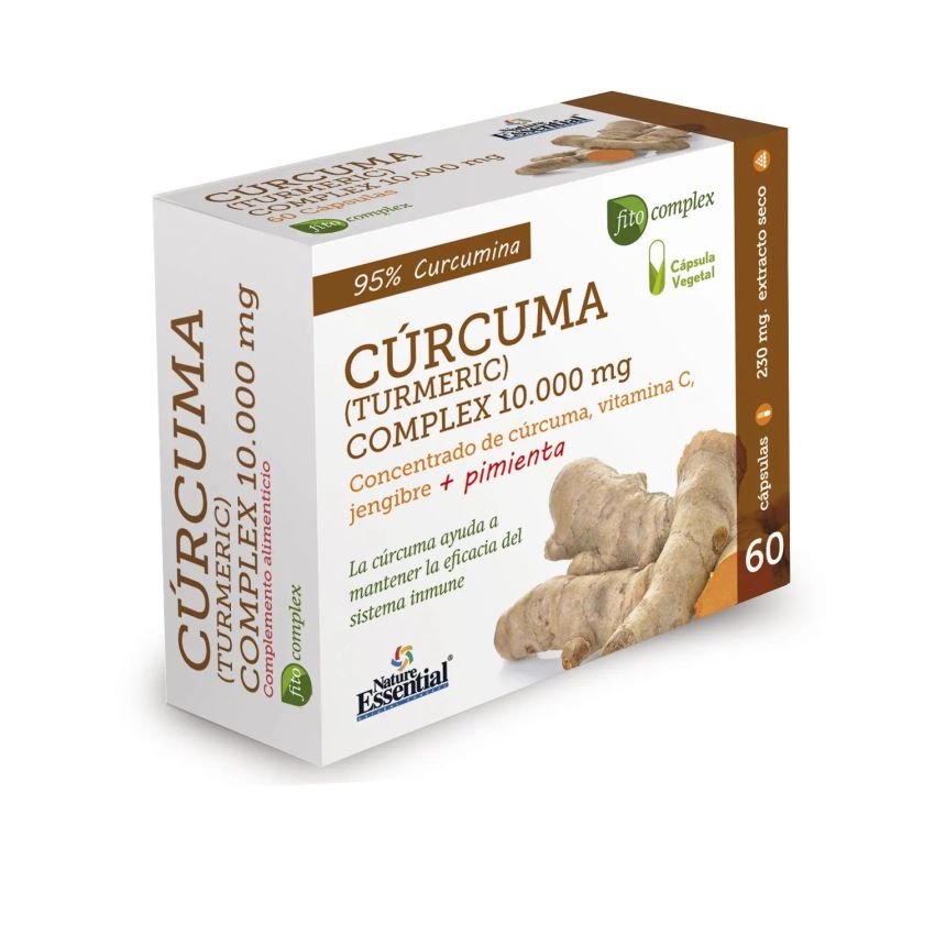 Nature Ess Curcuma 10,000 Mg Jengibre Pimienta C 60 Vcap