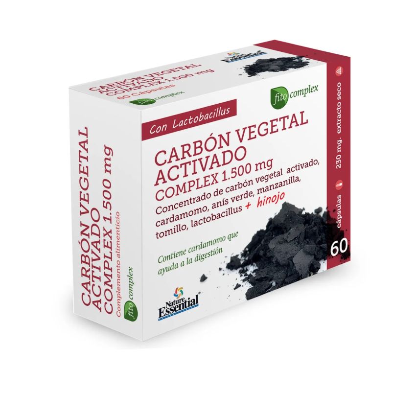 Nature Ess Carbon Vegetal Activado Complex 1500 Mg Ext Seco 6