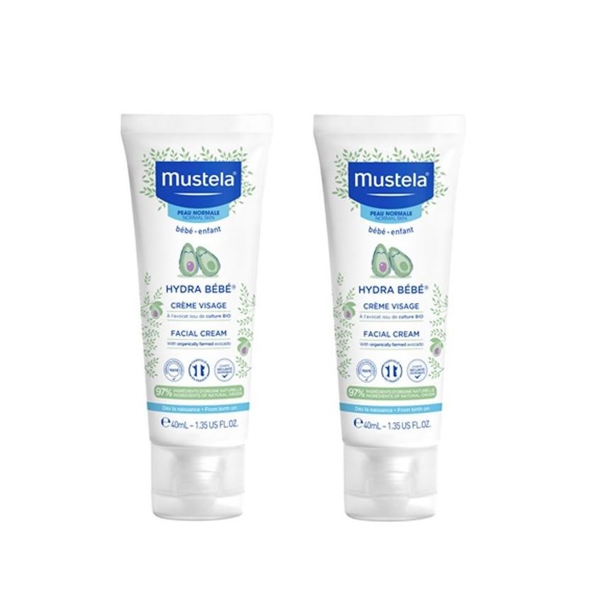 Mustela Baby Hydra Crème Faciale 2X40Ml