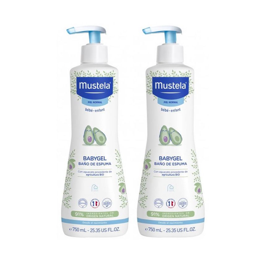 Mustela Babygel Bain Moussant 2X750Ml