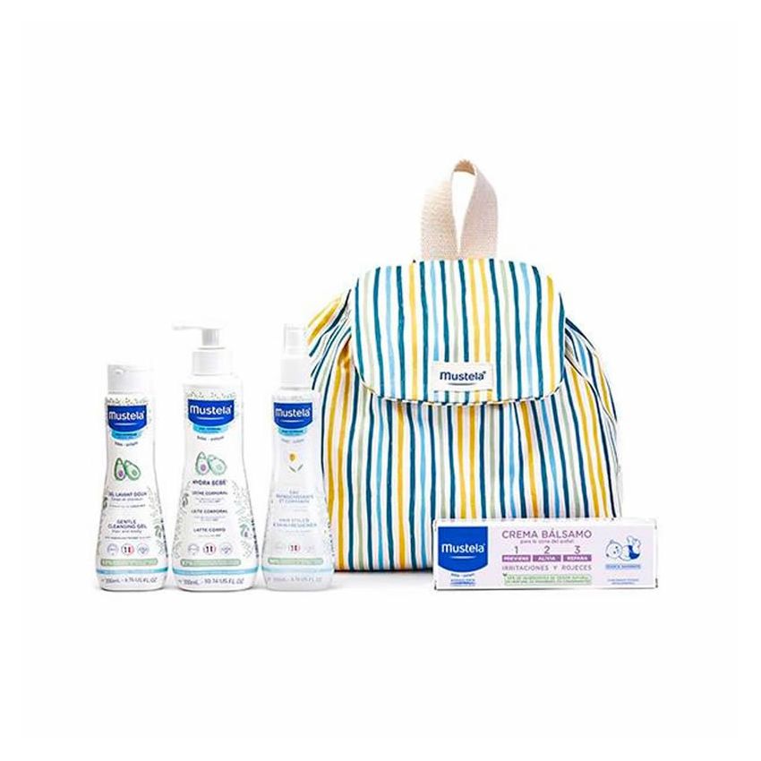 Mustela Little Moments Set De Sacs A Dos Rayés 5 Pièces