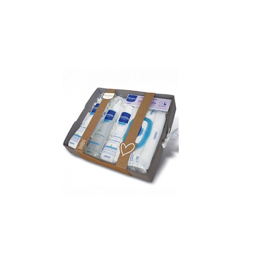 Mustela Ensemble Panier Bébé Gris 5 Pièces