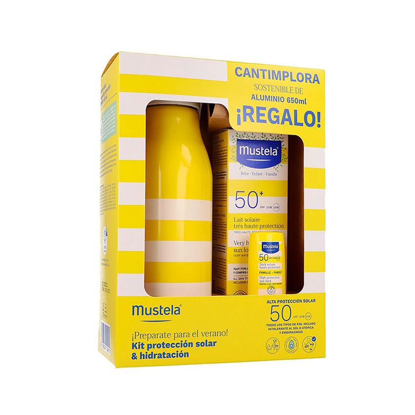 Coffret 3 Produits Mustela Lait Solaire Spf50+ 100Ml