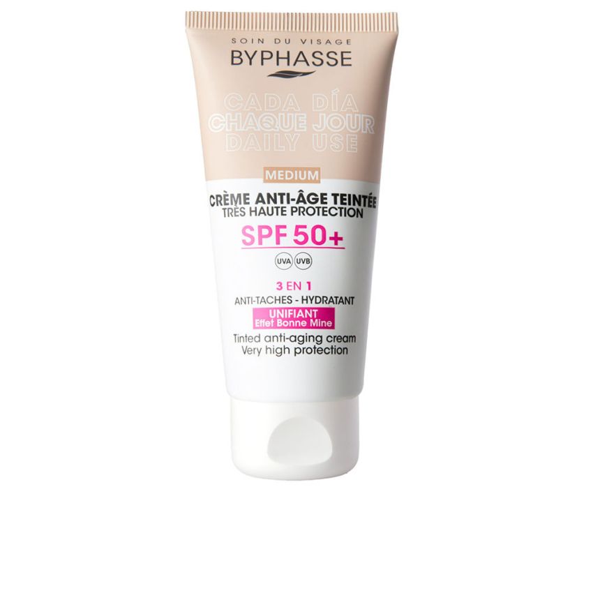 Crème Visage Anti-Âge Avec Couleur Spf50+ - Medium