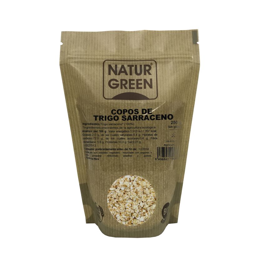 Naturgreen Copos Trigo Sarraceno Bio 250G S-Gluten