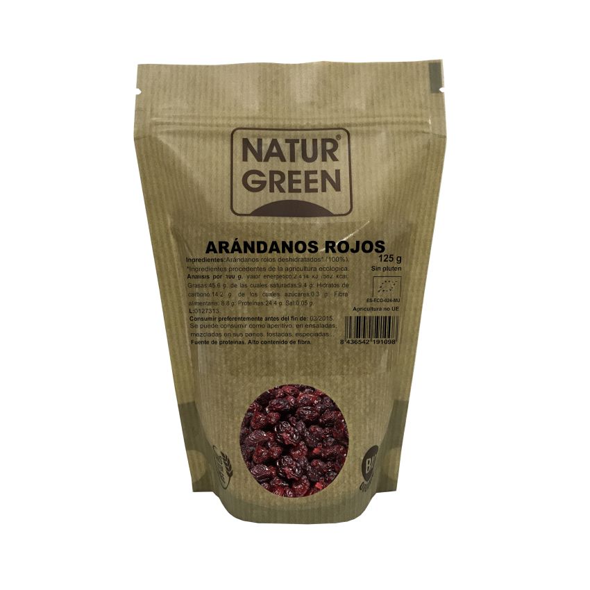 Naturgreen Arandanos Rojos Deshidratados Bio 125G