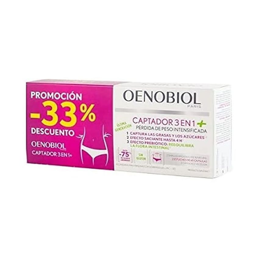 Oenobiol Capteur 3 En 1+ Perte De Poids Intensifiée Duplo 2X60 Capsules