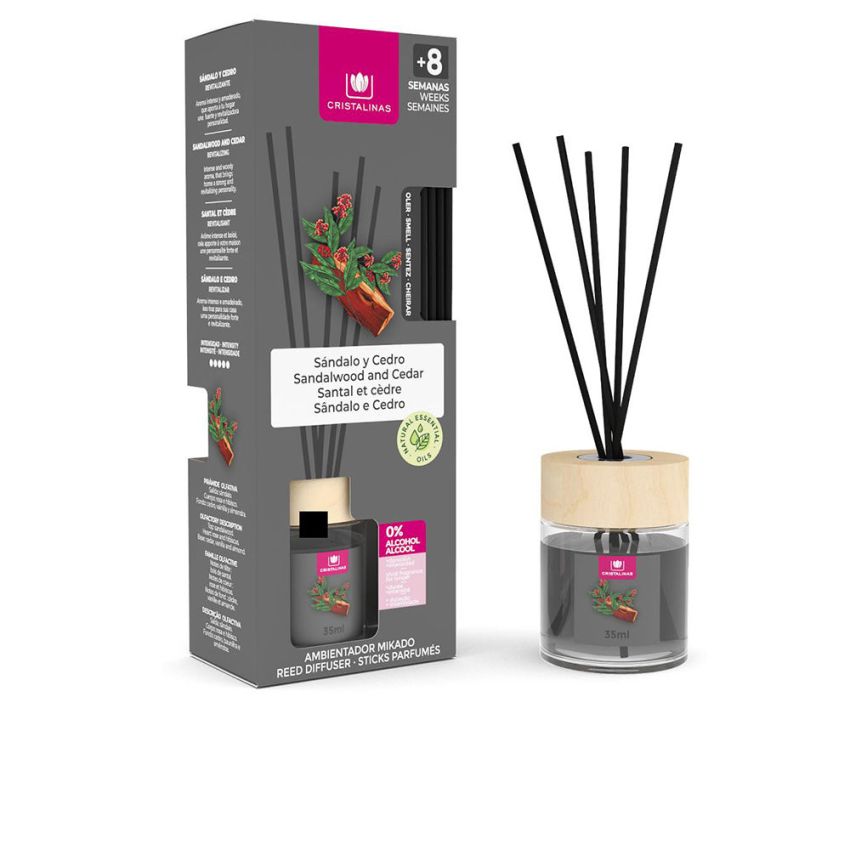Désodorisant Mikado 0% #Santal-Cèdre - 35 Ml
