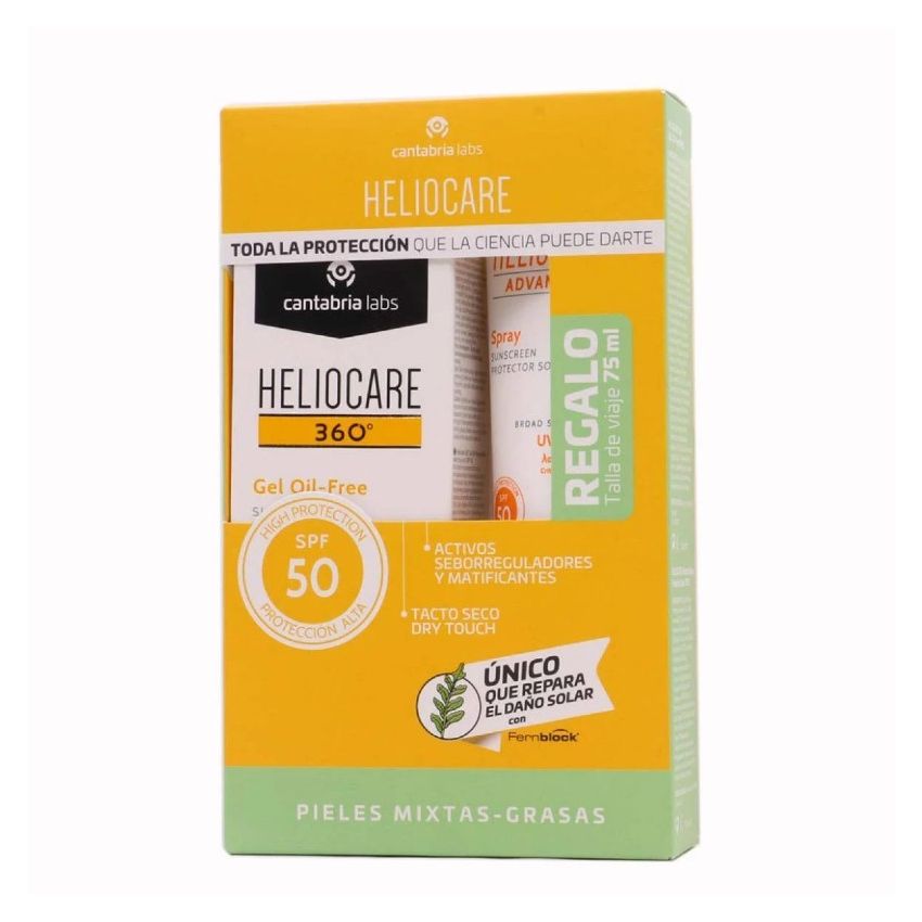 Heliocare 360 Oil Free Gel Dry Touch Face Spf50 50Ml Set 2 Pieces