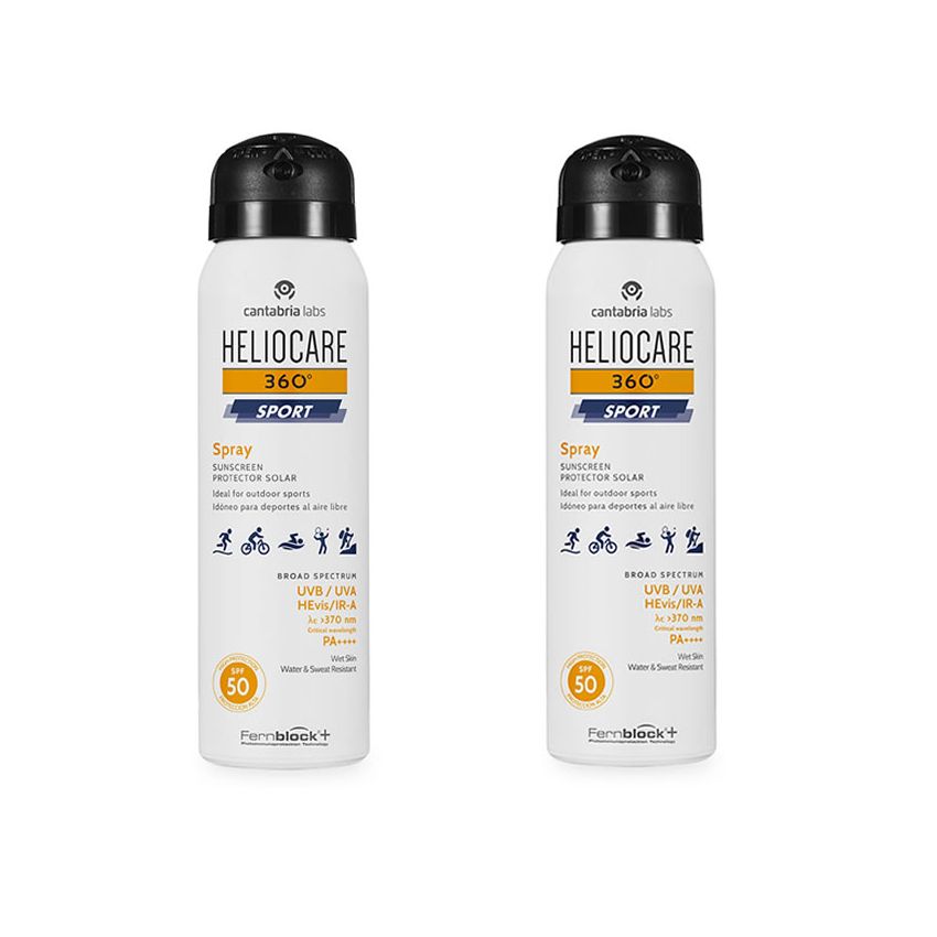 Heliocare 360º Sport Spray Écran Solaire Spf50 2X100Ml