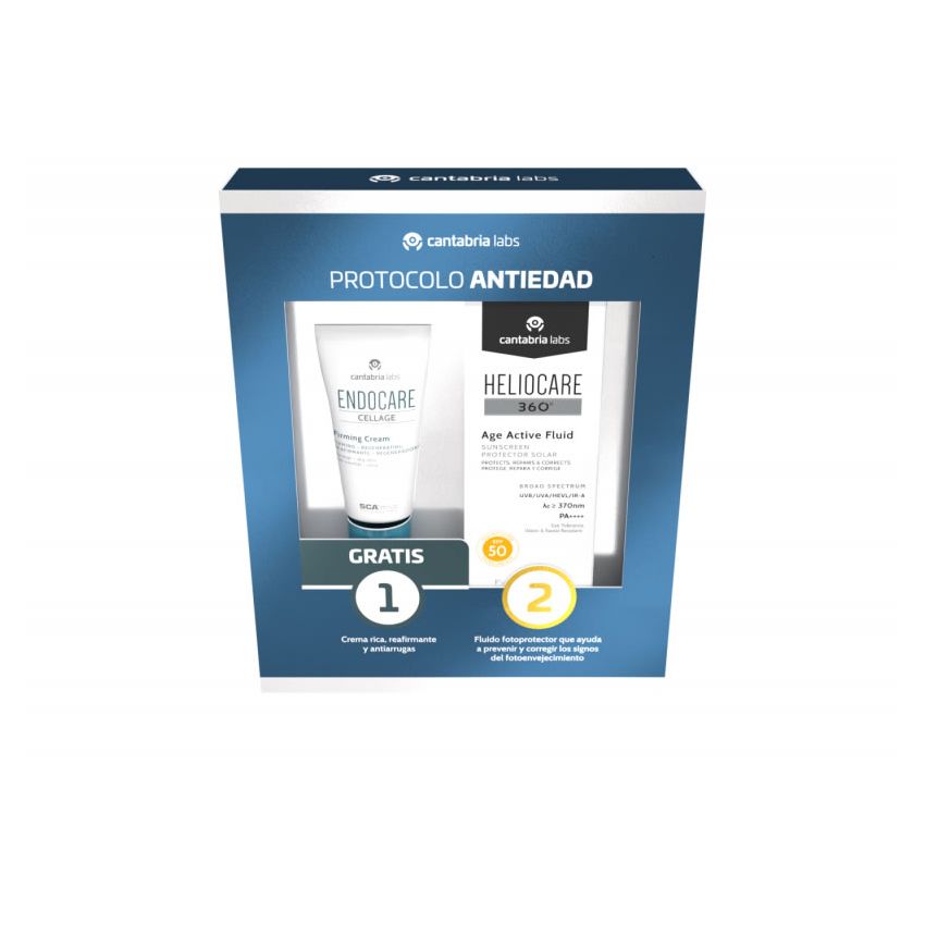 Heliocare 360 ​​​​Age Fluide Actif Spf50 50 Ml Coffret 2 Pièces