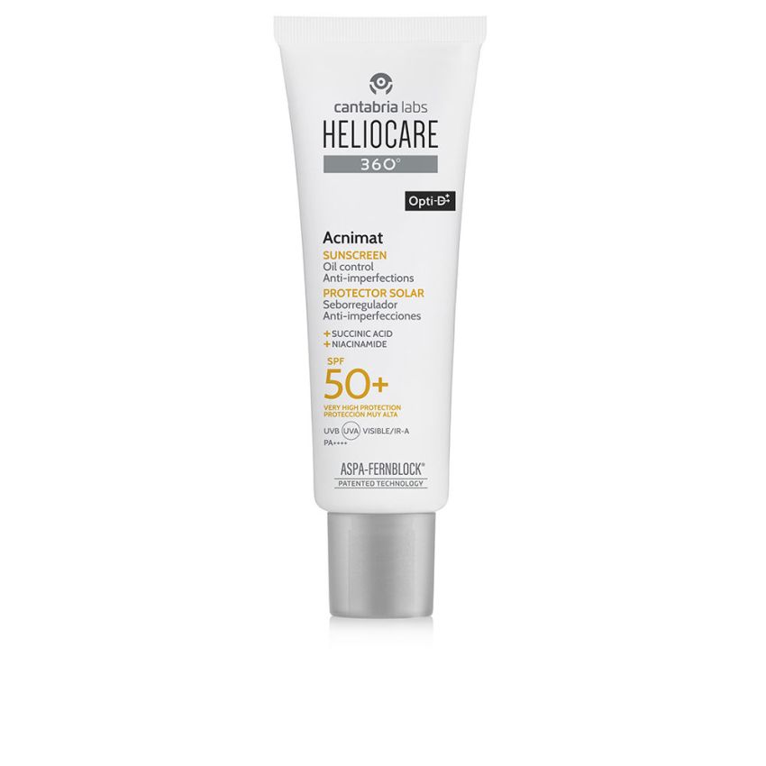 Heliocare 360° Acnimat Crème Solaire Anti-Imperfections Et Système Matifiant Spf 50+ - 50 Ml