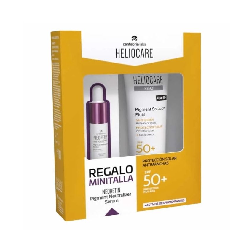 Heliocare 360 Opti D Pigment Solution Fluid Spf50+ 50Ml Coffret 2 Produits
