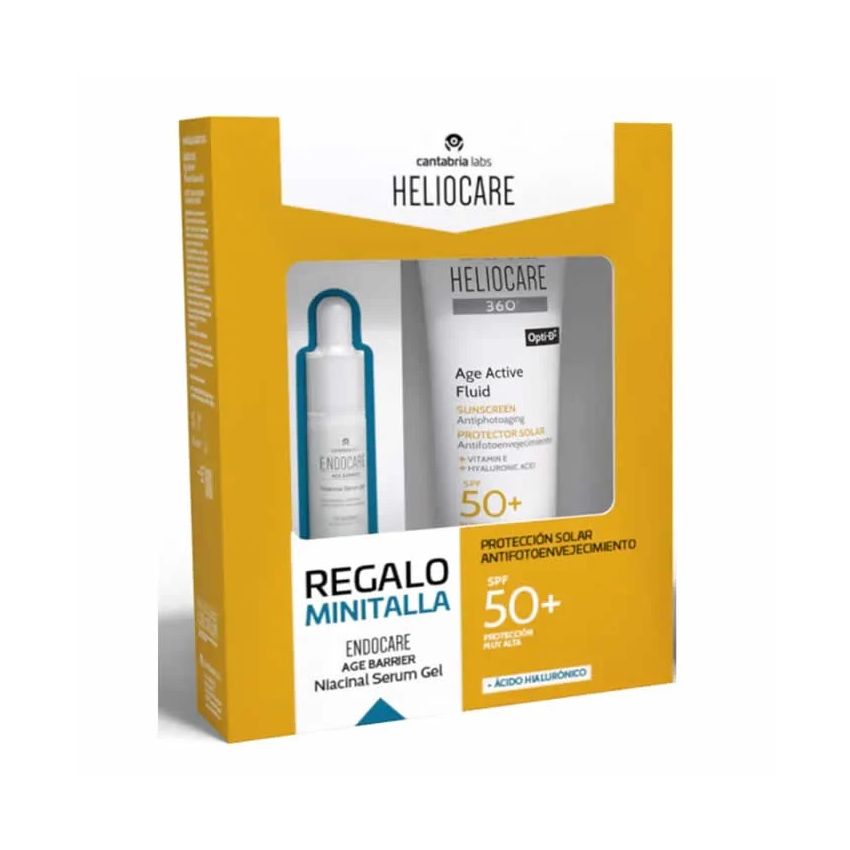Heliocare Age Active Fluid Sunscreen Spf50+ 50Ml Coffret 2 Produits