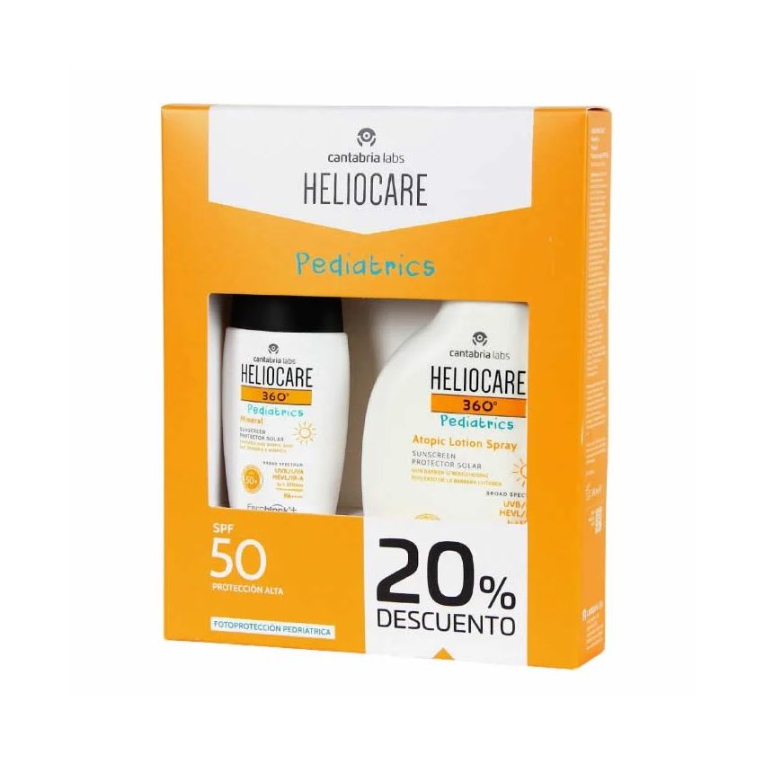Heliocare Pediatrics Atopic Lotion Spray Spf50 250Ml Coffret 2 Produits