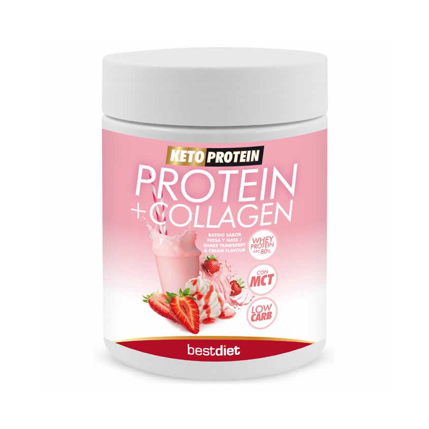 Keto Protein Protein+Collagen Shake Strawberry And Cream Flavour 400G