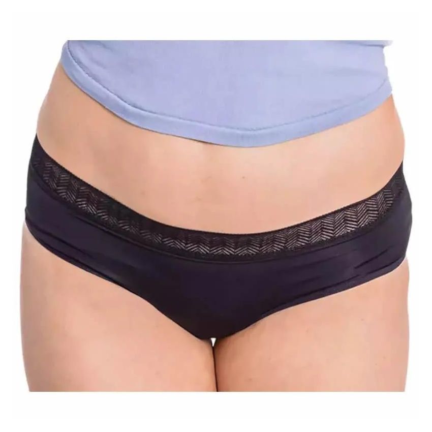 Enna Hipster Menstrual Panty Black Abundant Flow T-M Evening