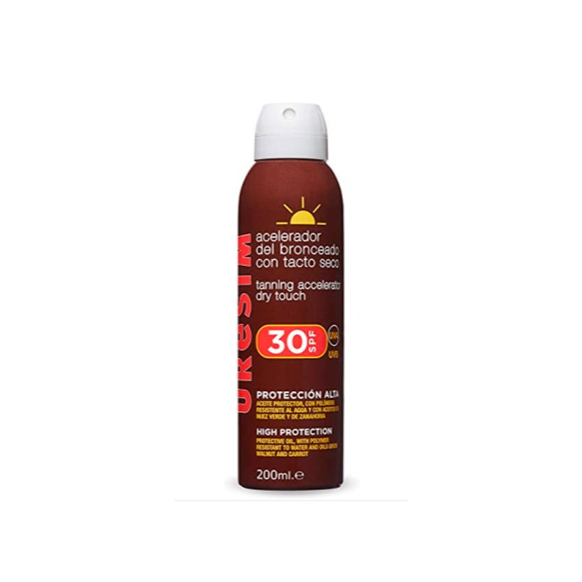 Uresim Huile Sèche Accélérateur De Bronzage Spray Gas Spf30 125Ml