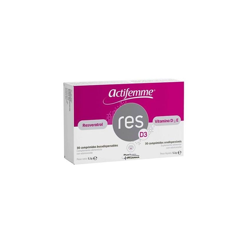 Actifemme Resveratrol Resd3 | Vitamine D 30 Comprimés