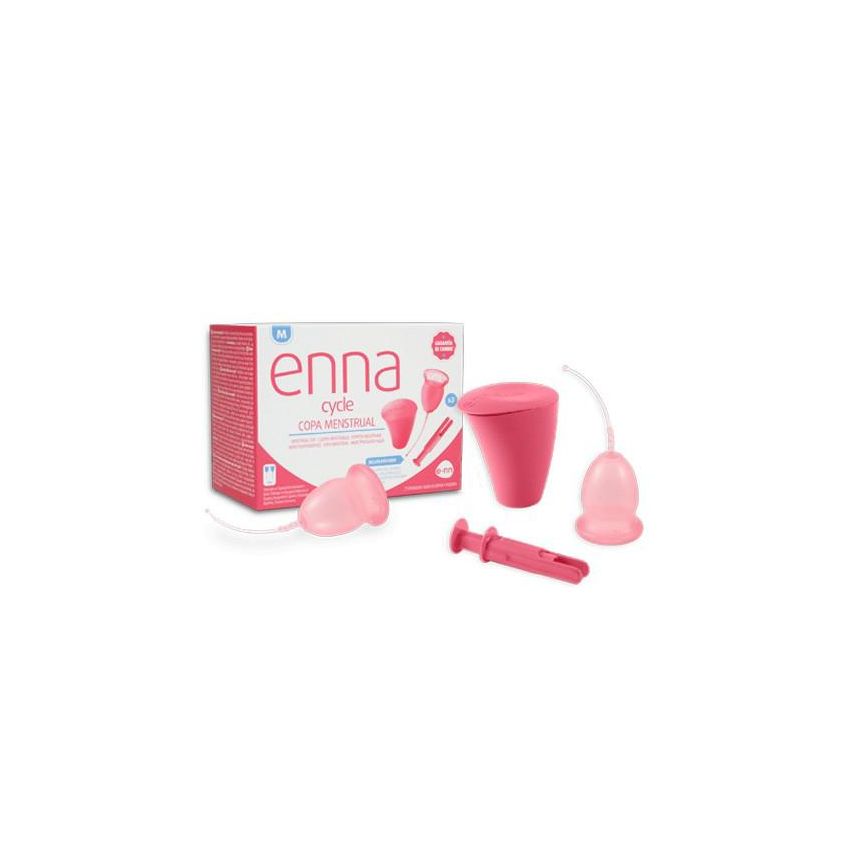 Enna Cycle Coupe Menstruelle De Taille M 2 Gobelets Applicateur Stérilisateur