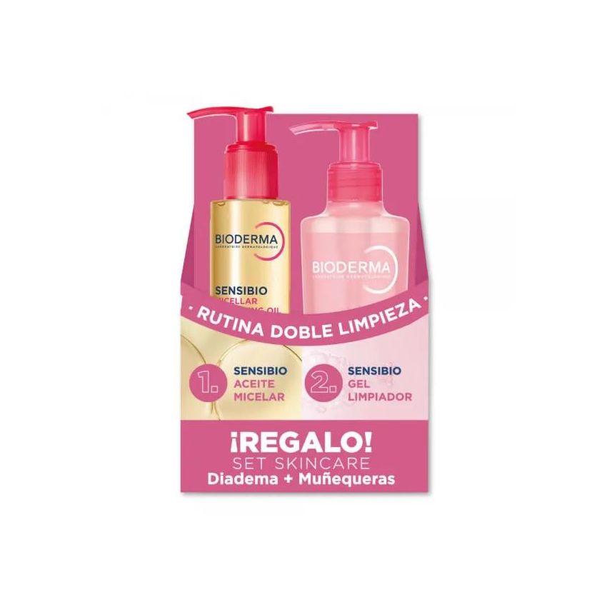 Bioderma Double Cleansing Routine Huile Démaquillante 150 Ml Coffret 3 Pièces