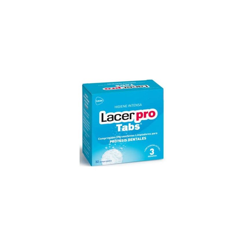 Lacer Protabs Comprimés De Nettoyage Pour Prothèses Dentaires 32Uds