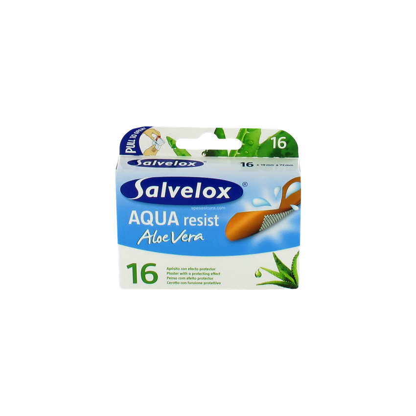 Salvelox Aqua Resist Pansement Adhésif À L'Aloe Vera 16 Pcs