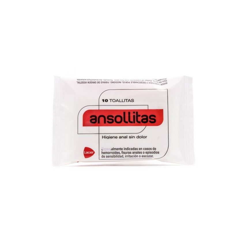 Lacer Ansollitas Lingettes D'Hygiène Anale 10 Unités