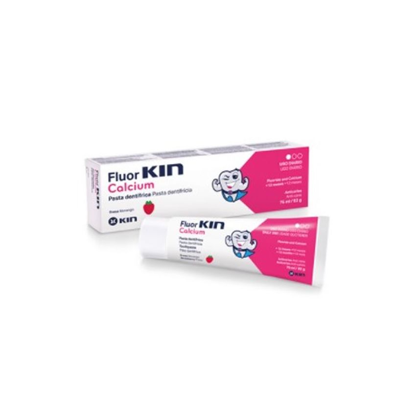 Kin Fluorkin Calcium Dentifrice Enfant Saveur Fraise 75Ml
