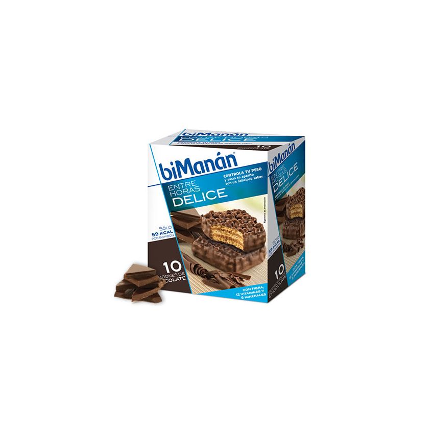 Bimanan Sustitutive Snacks Bonbons Croustillants Au Chocolat 10 Unités