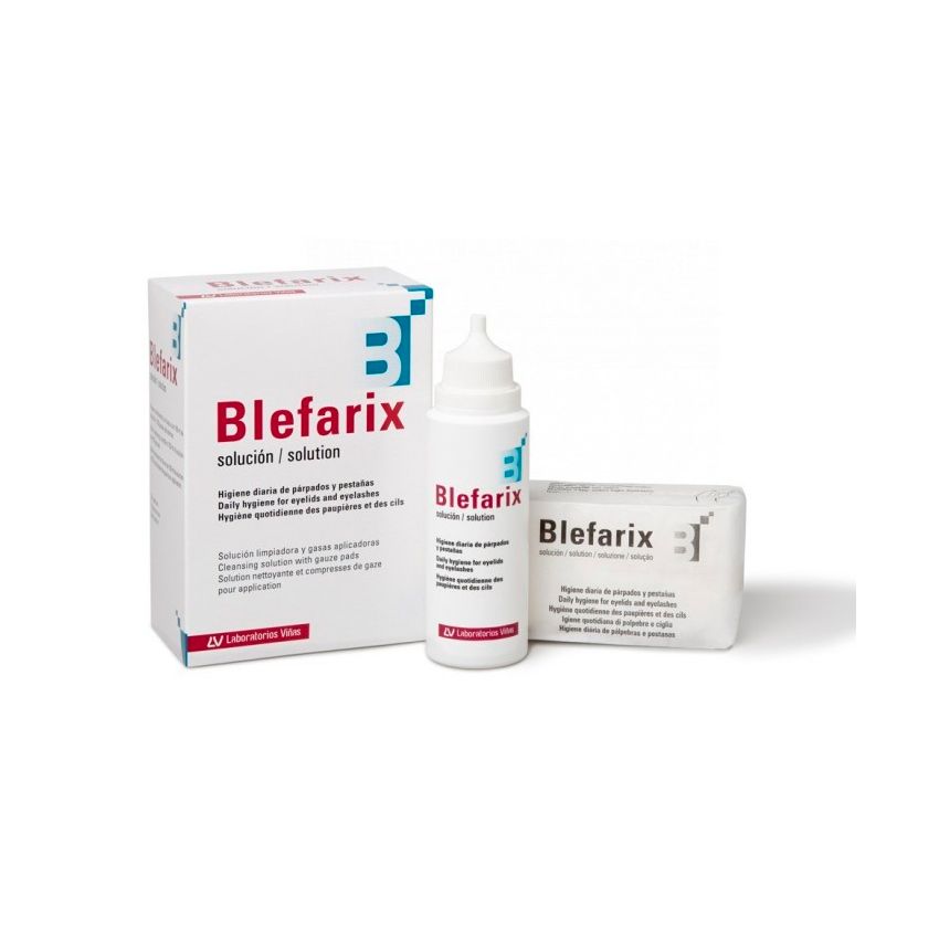 Solution Blefarix 100Ml + 100 Compresses De Gaze