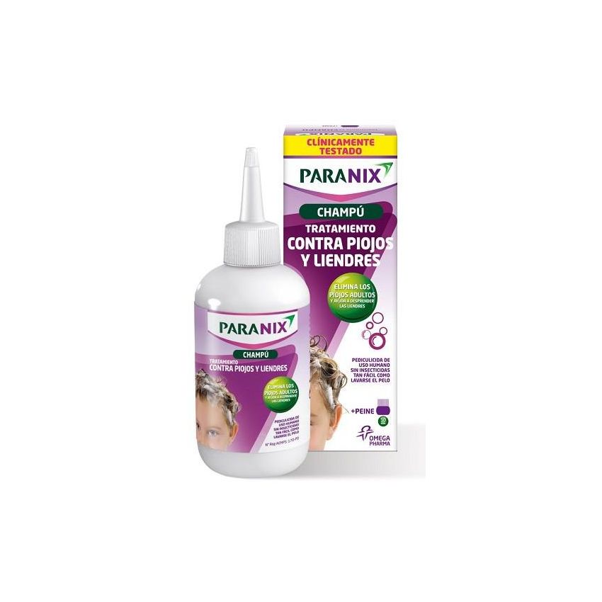 Perrigo Paranix Shampooing Traitement Contre Les Poux Et Les Lentes 200Ml Peigne