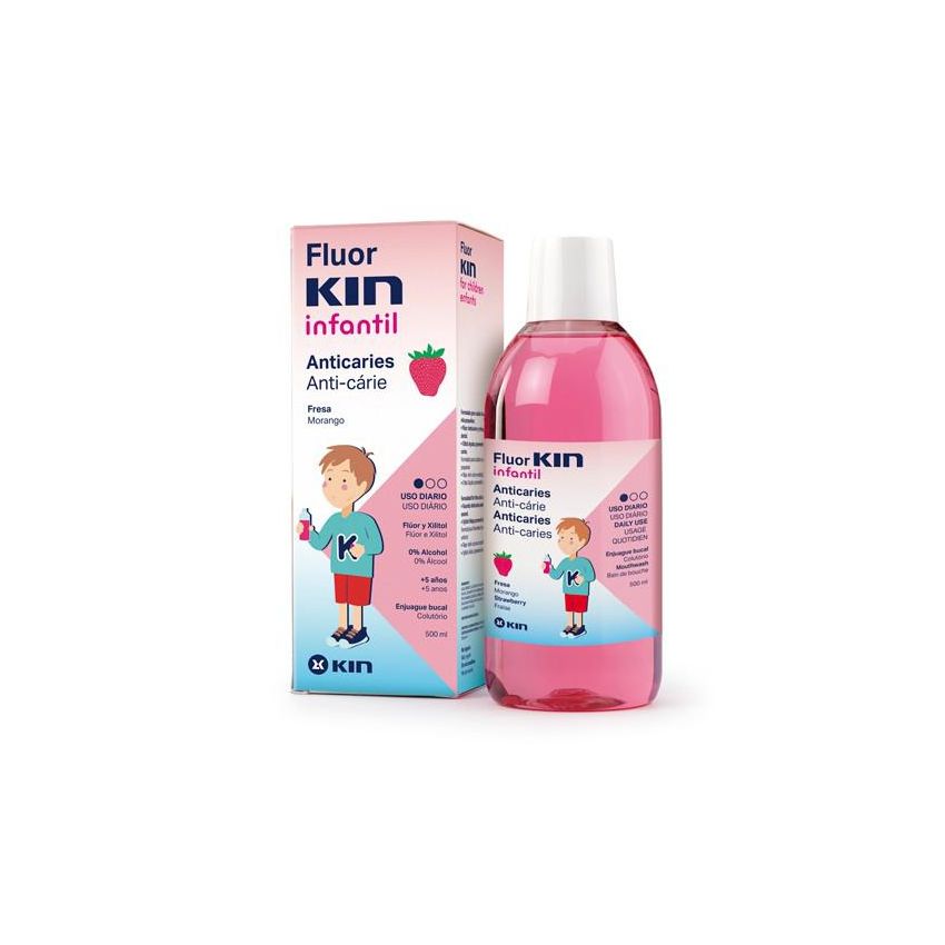 Fluorkin Infantil Enjuague Fresa 500Ml