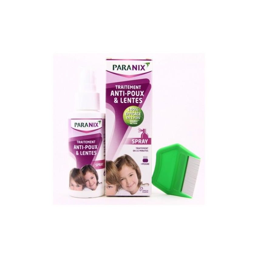 Paranix Spray 100 Efficace Contre Les Poux Et Les Lentes En 1 Application