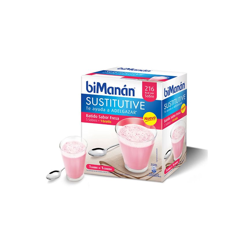 Bimanan Sustitutive Milk-Shake À La Fraise 5+1 Unités