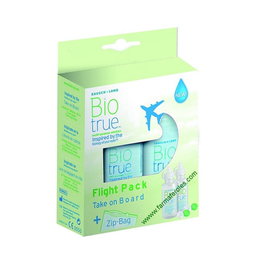 Biotrue Solucion Unica Flight Pack 2X60Ml