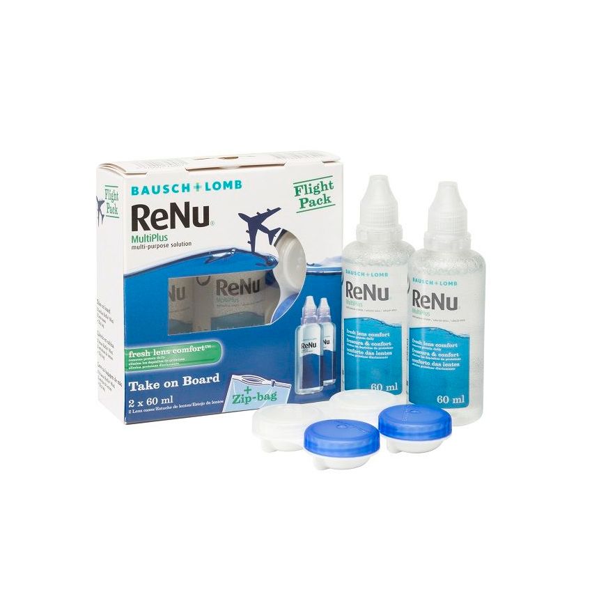 Bausch Lomb Renu Multiplus Format De Voyage 2X60Ml