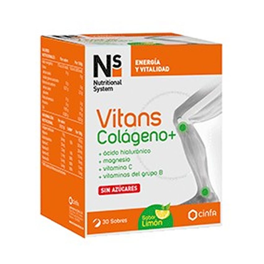 Ns Vitans Collagène Saveur Citron 30 Sachets